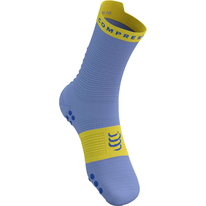 Compressport Pro Racing Socks V4.0 Run High Jacaranda/Maize-1