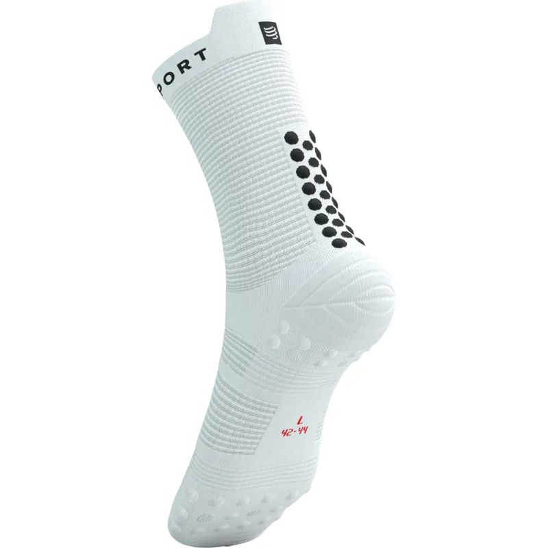 Compressport Pro Racing Socks v4.0 Run High White/Black-2