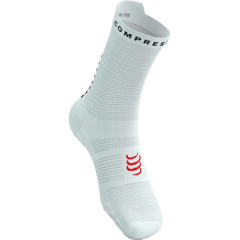 Compressport Pro Racing Socks v4.0 Run High White/Black-1