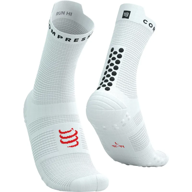 Compressport Pro Racing Socks v4.0 Run High White/Black