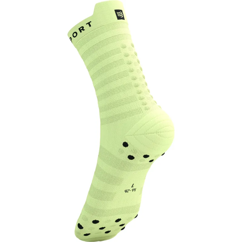Compressport Pro Racing Socks V4.0 Ultralight Run High Shadow Lime/Black-2