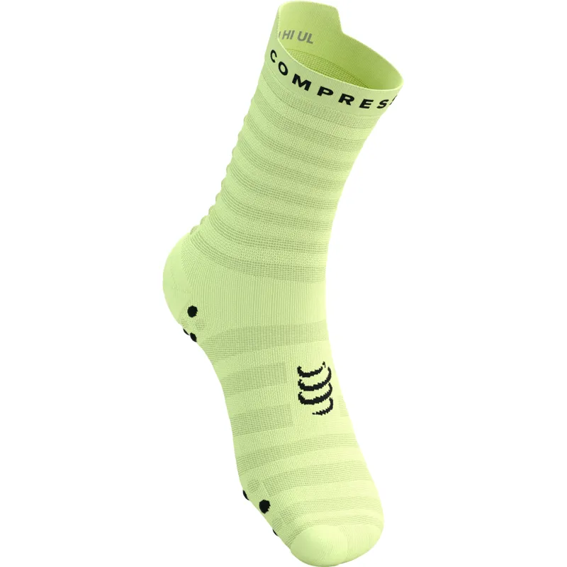 Compressport Pro Racing Socks V4.0 Ultralight Run High Shadow Lime/Black-1