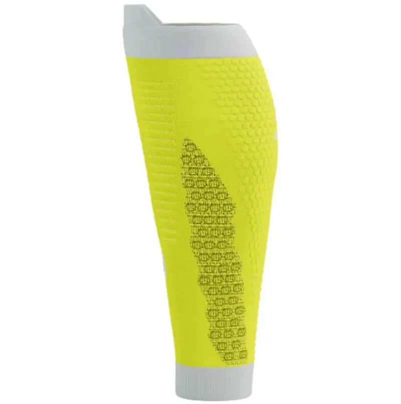 Compressport R2 3.0 Compression Calf Sleeve Safety Yellow/White-1