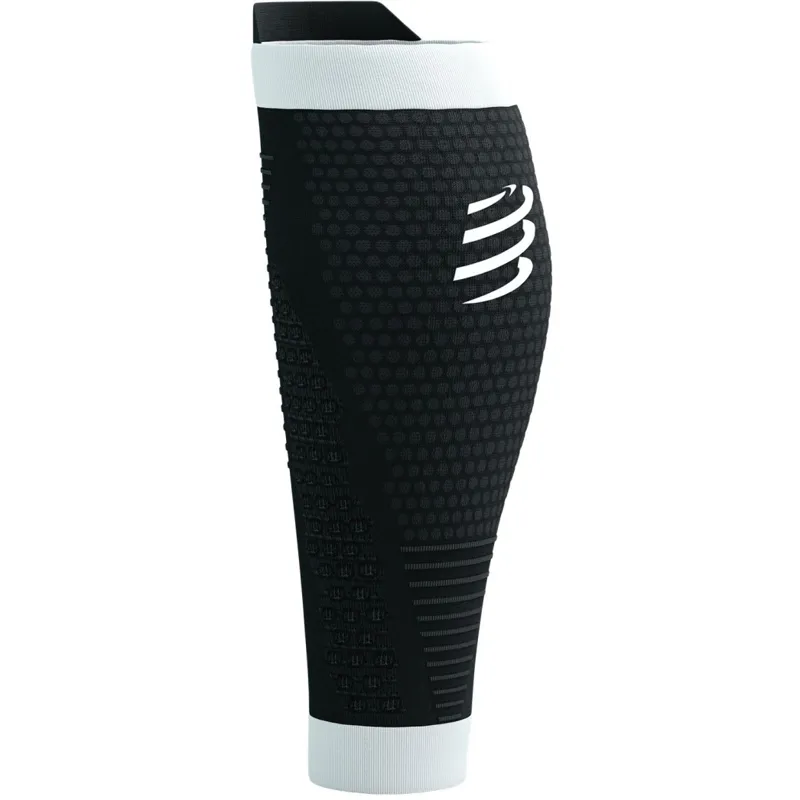 Compressport R2 3.0 Compression Calf Sleeves Black/White-1