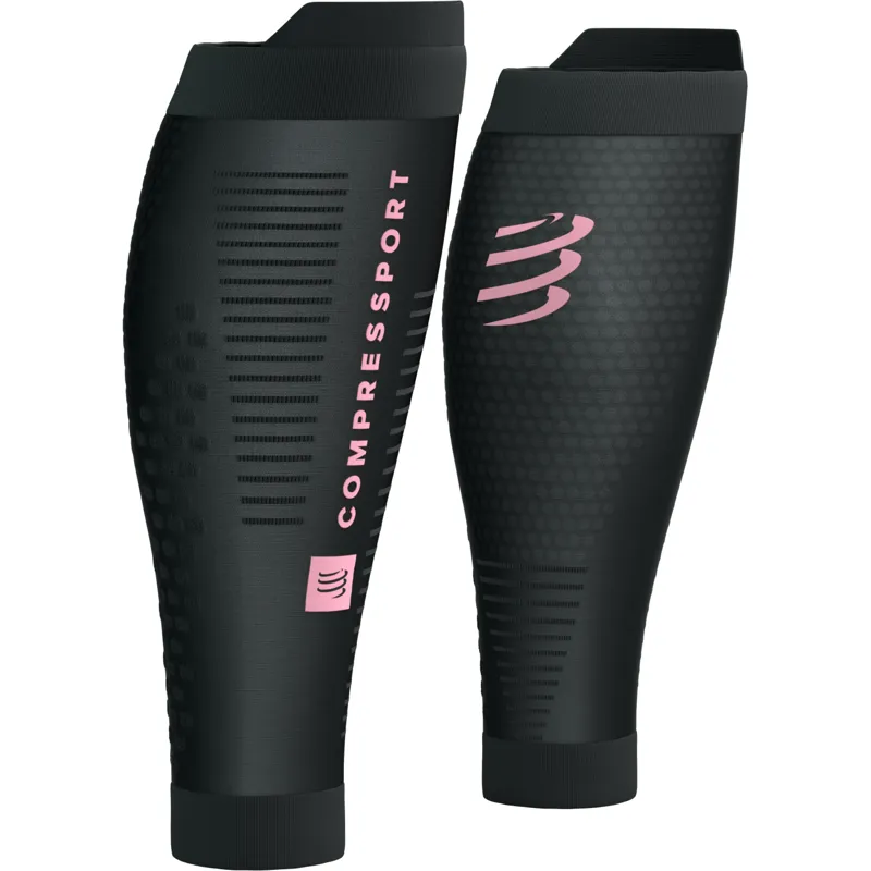 Compressport R2 3.0 Compression Calf Sleeves Eat My Dust! Dark Gull Gray