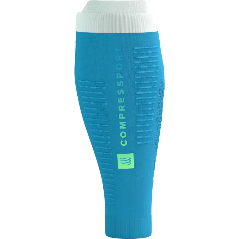 Compressport R2 3.0 Compression Calf Sleeves Norse Blue/White-2
