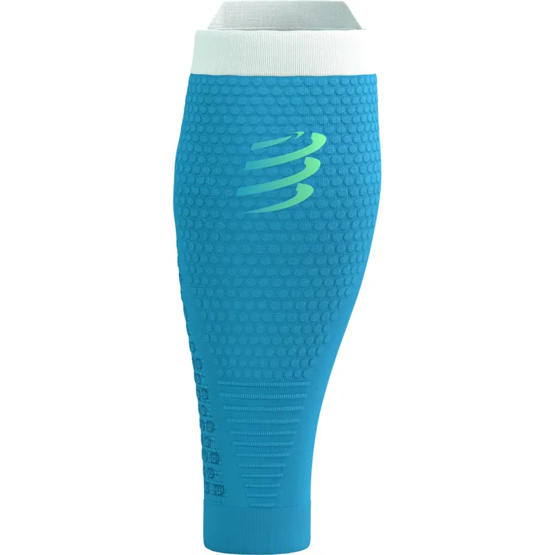 Compressport R2 3.0 Compression Calf Sleeves Norse Blue/White-1
