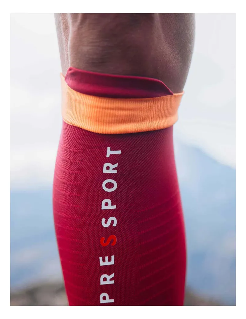Compressport R2 3.0 Compression Calf Sleeves Persian Red/Blazing Orange-3