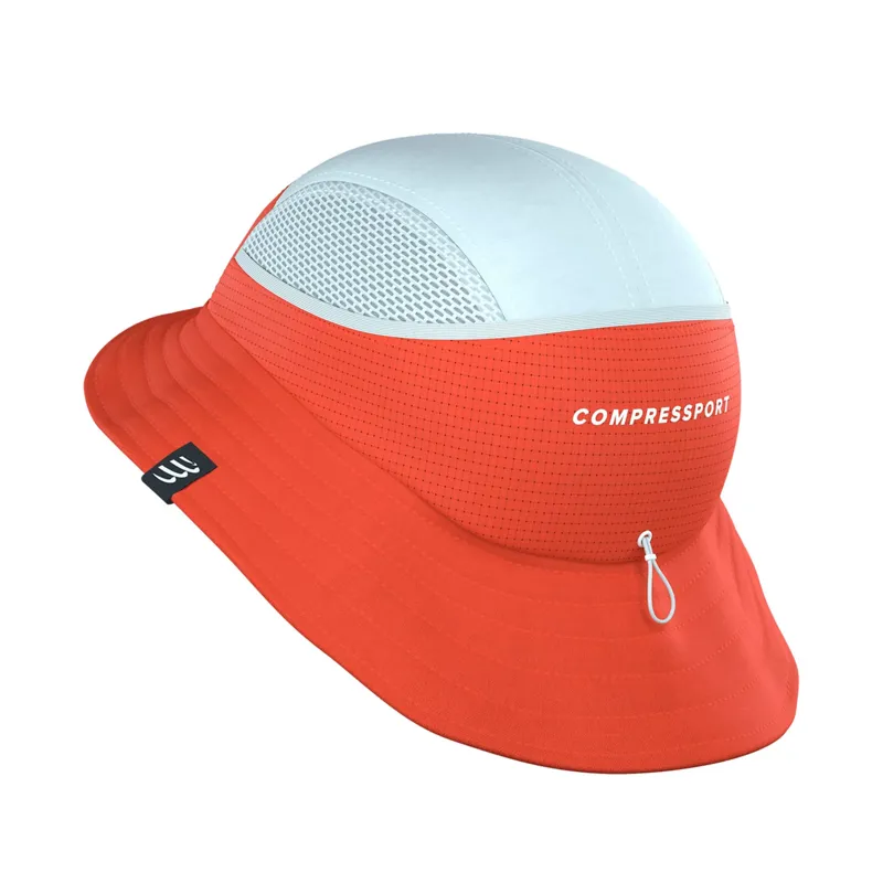 Compressport Stayfresh Ice Bob Running Bucket Hat Tigerlily/Star White-1