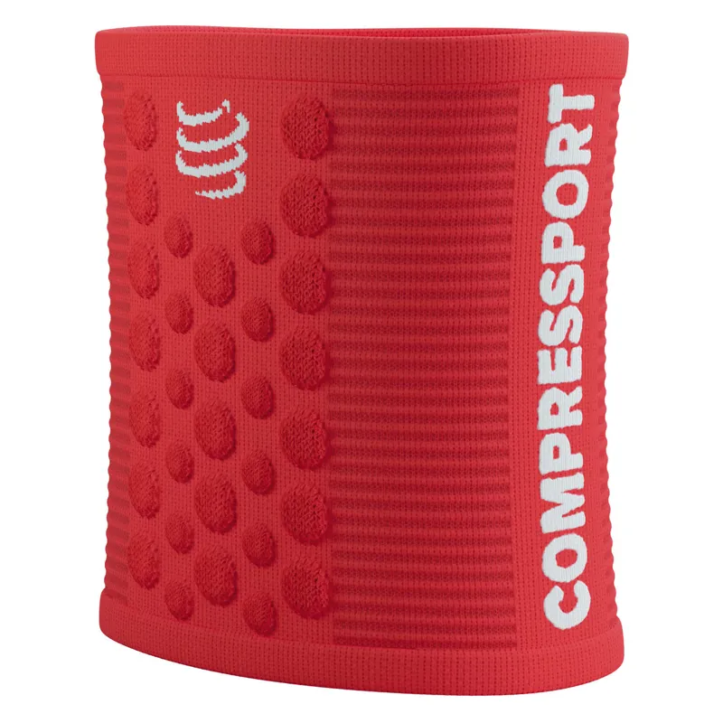Compressport Sweatbands 3D.Dots Uni Size Fluo Red/White-2