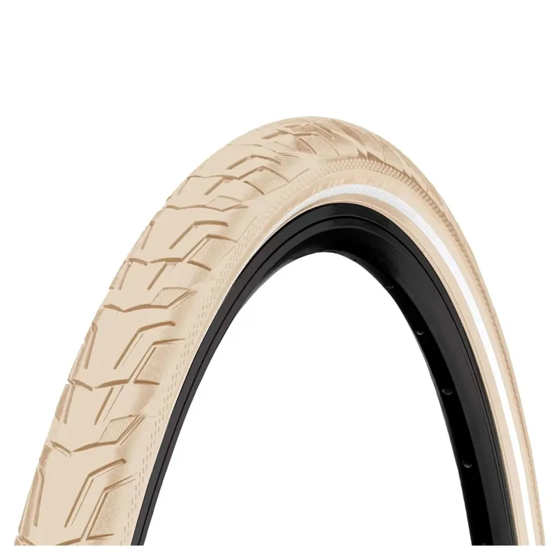 Continental Ride City Reflex Wire Bead Tyre Cream/Cream Reflex