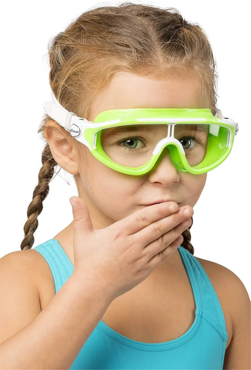 Cressi Baloo Kids Swim Goggles Clear Lens Lime/White-3