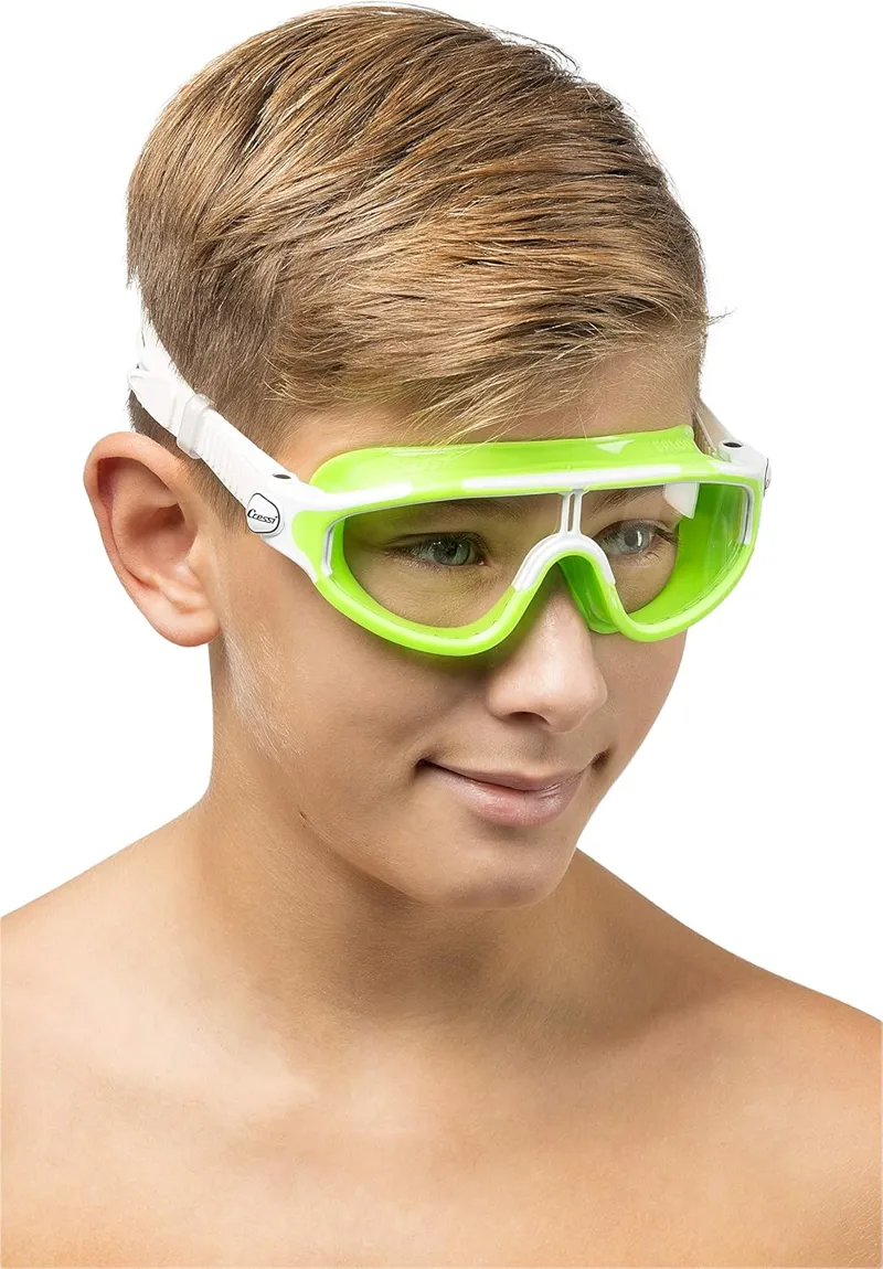 Cressi Baloo Kids Swim Goggles Clear Lens Lime/White-1
