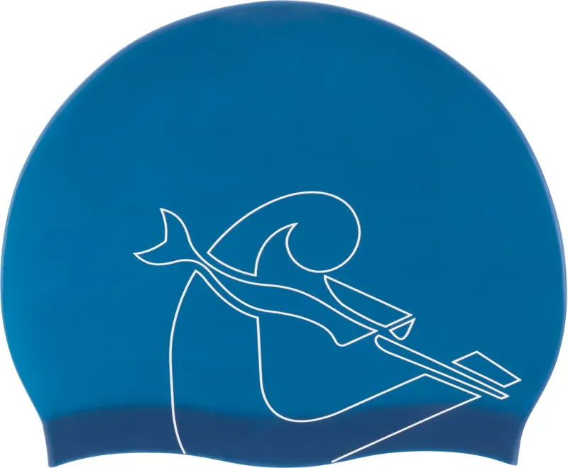 Cressi Eddie Swim Cap Blue/White-1