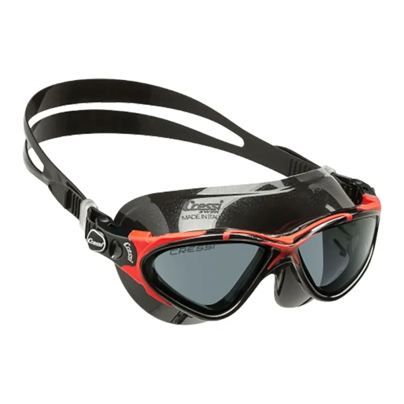 Cressi Planet Swim Goggles Black Frame/Red/Smoked Lens-5