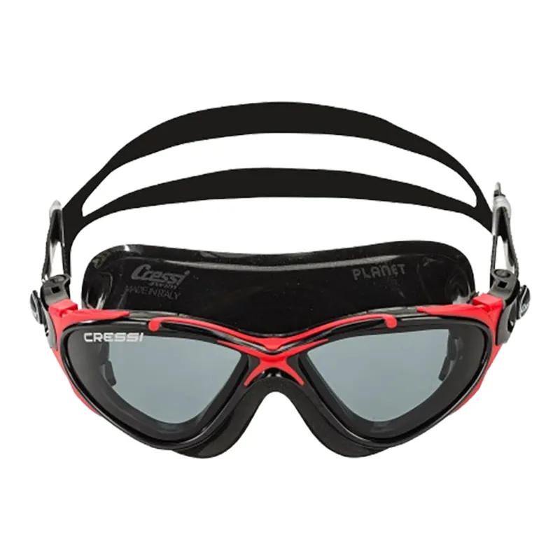 Cressi Planet Swim Goggles Black Frame/Red/Smoked Lens-1