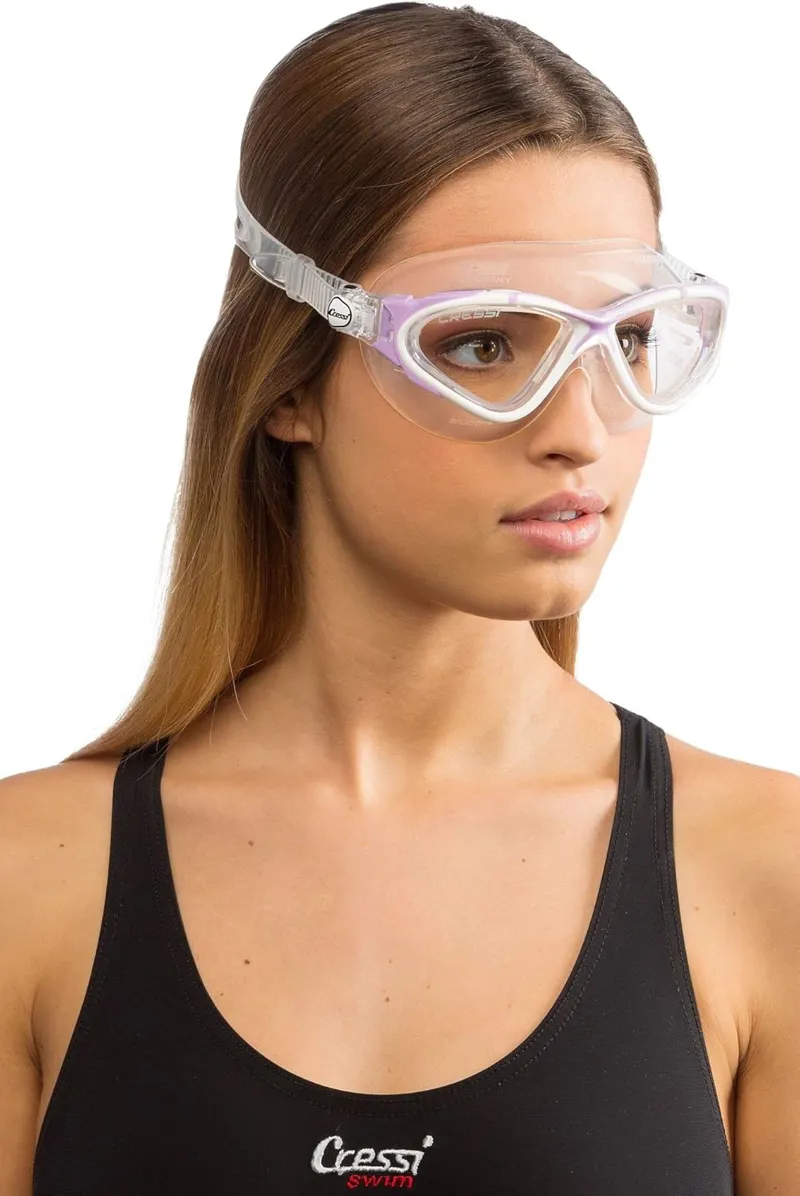 Cressi Planet Swim Goggles Clear Frame/White/Lilac-2