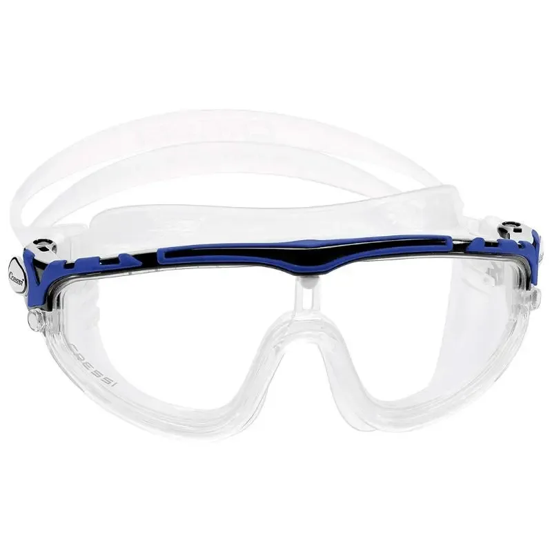 Cressi Skylight Swim Goggles Clear/Frame Black Blue