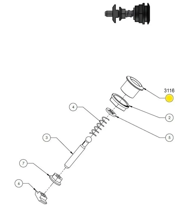 Cube Battery Cover Push Button 22mm 3116