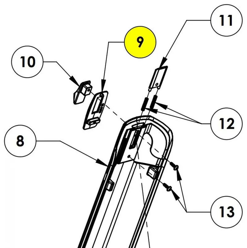 Cube Battery Cover Shift Lock Base Plate 21- 01678 Black One Size-1