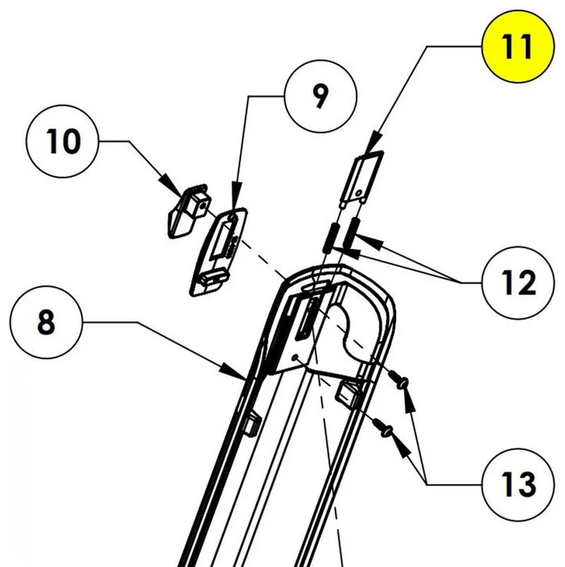 Cube Battery Cover Shift Lock Latch 21- 07451 Black One Size-1