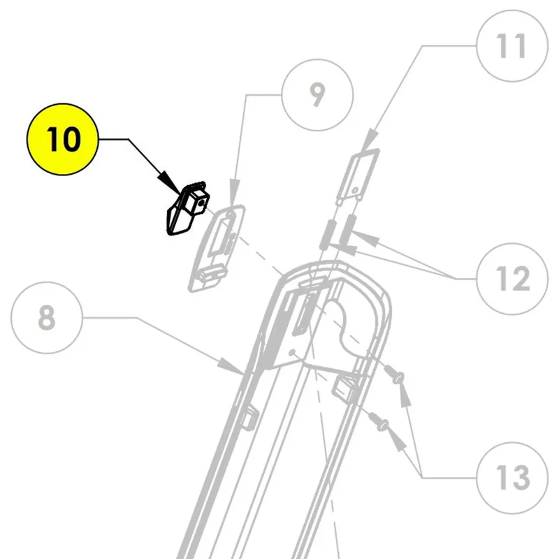 Cube Battery Cover Shift Lock Lever 21- 07449 Black One Size-1