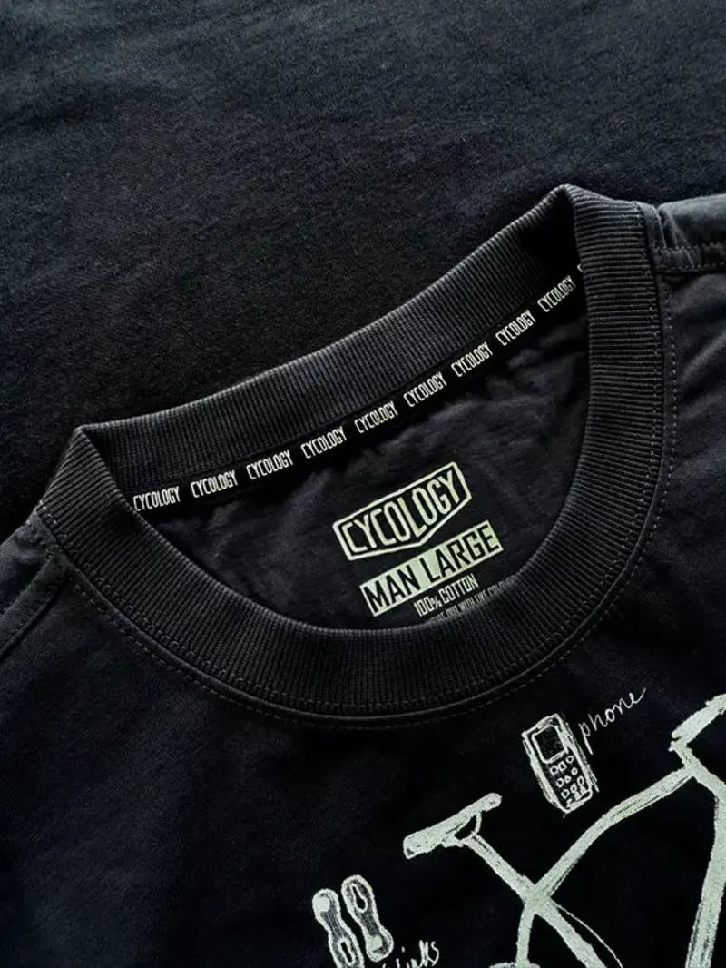 Cycology Bike Maths Men's T-Shirt Charcoal-3