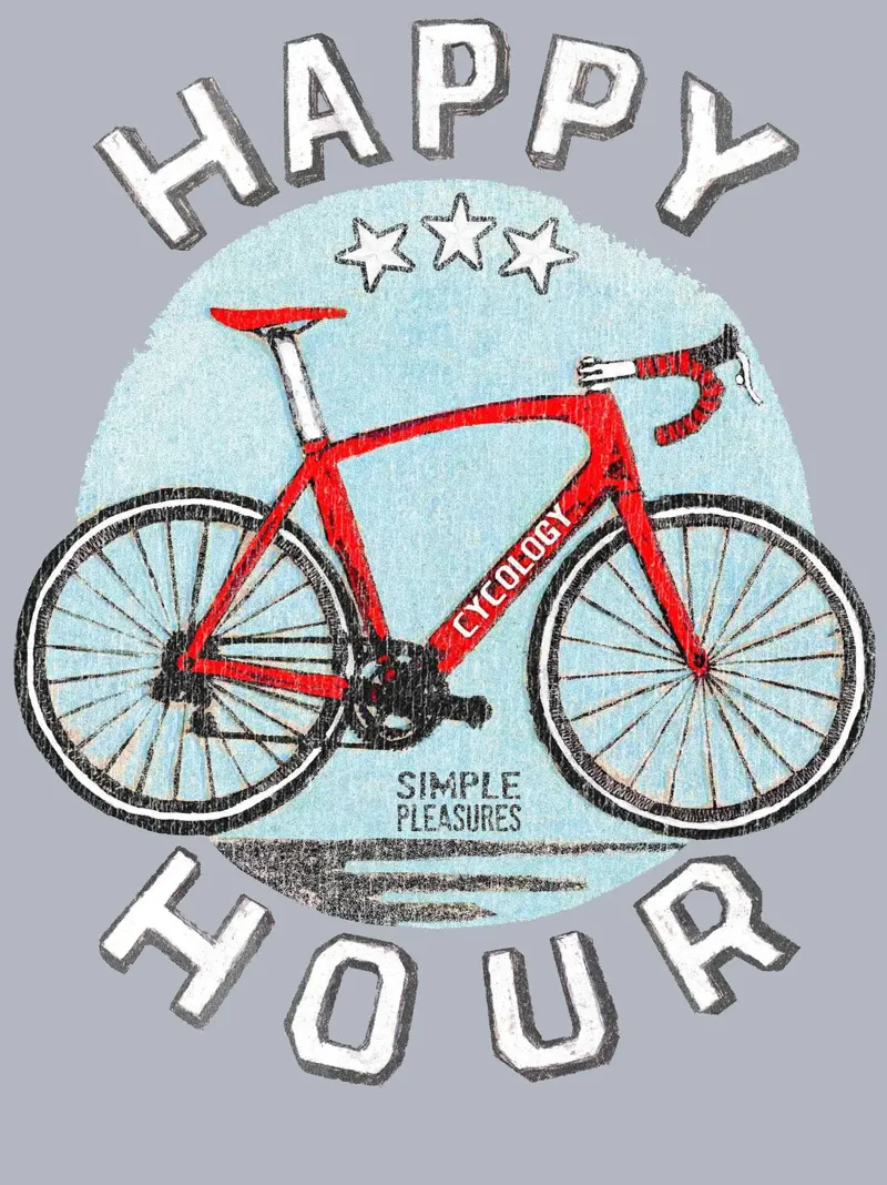 Cycology Happy Hour Men's T-Shirt Grey-2