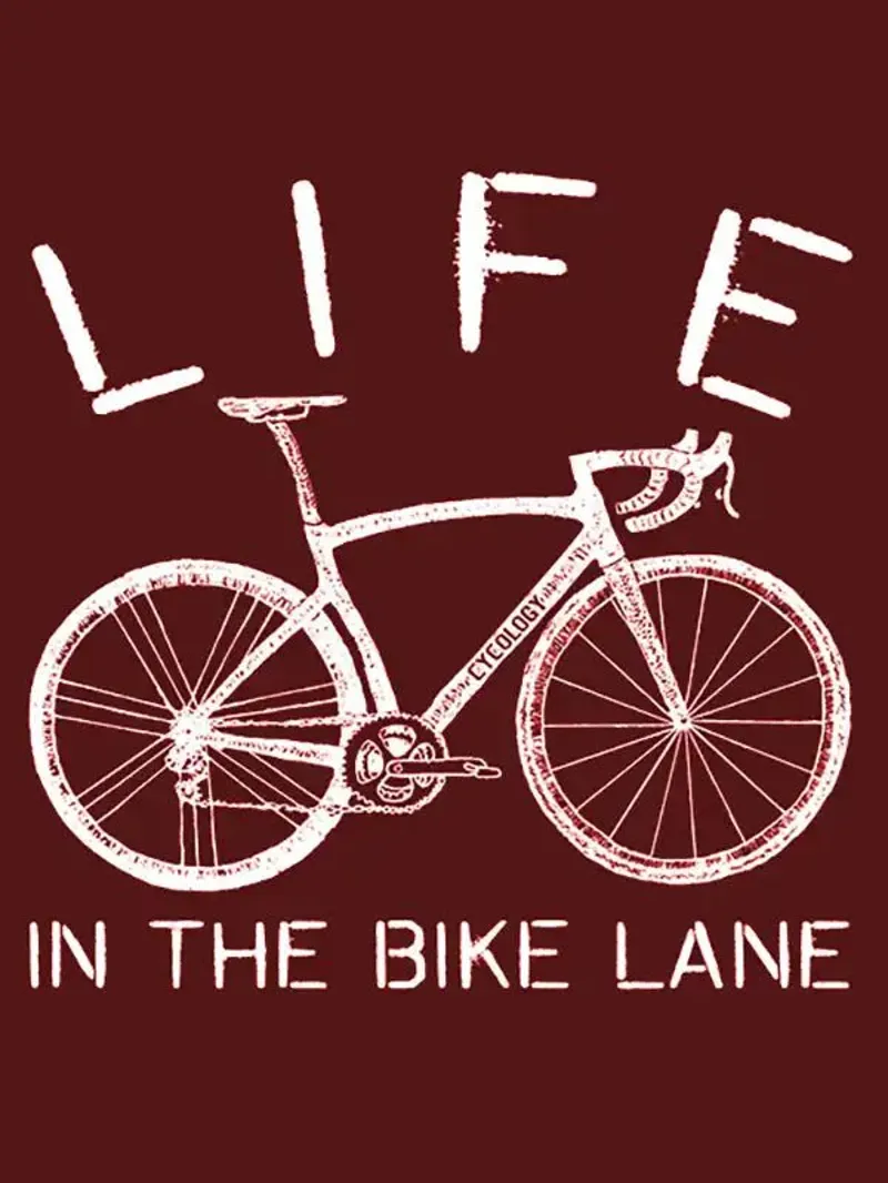 Cycology Life in the Bike Lane Men's T-Shirt Red-2