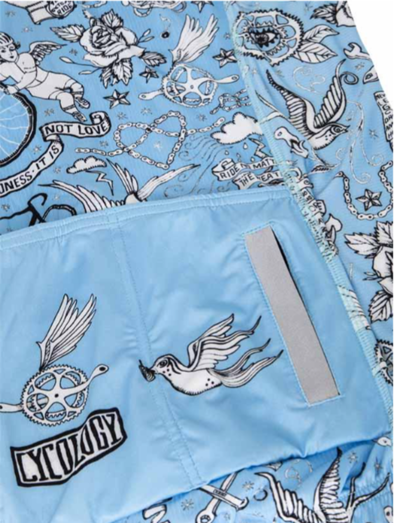 Cycology Velo Tattoo Men's Classic Jersey Blue-6
