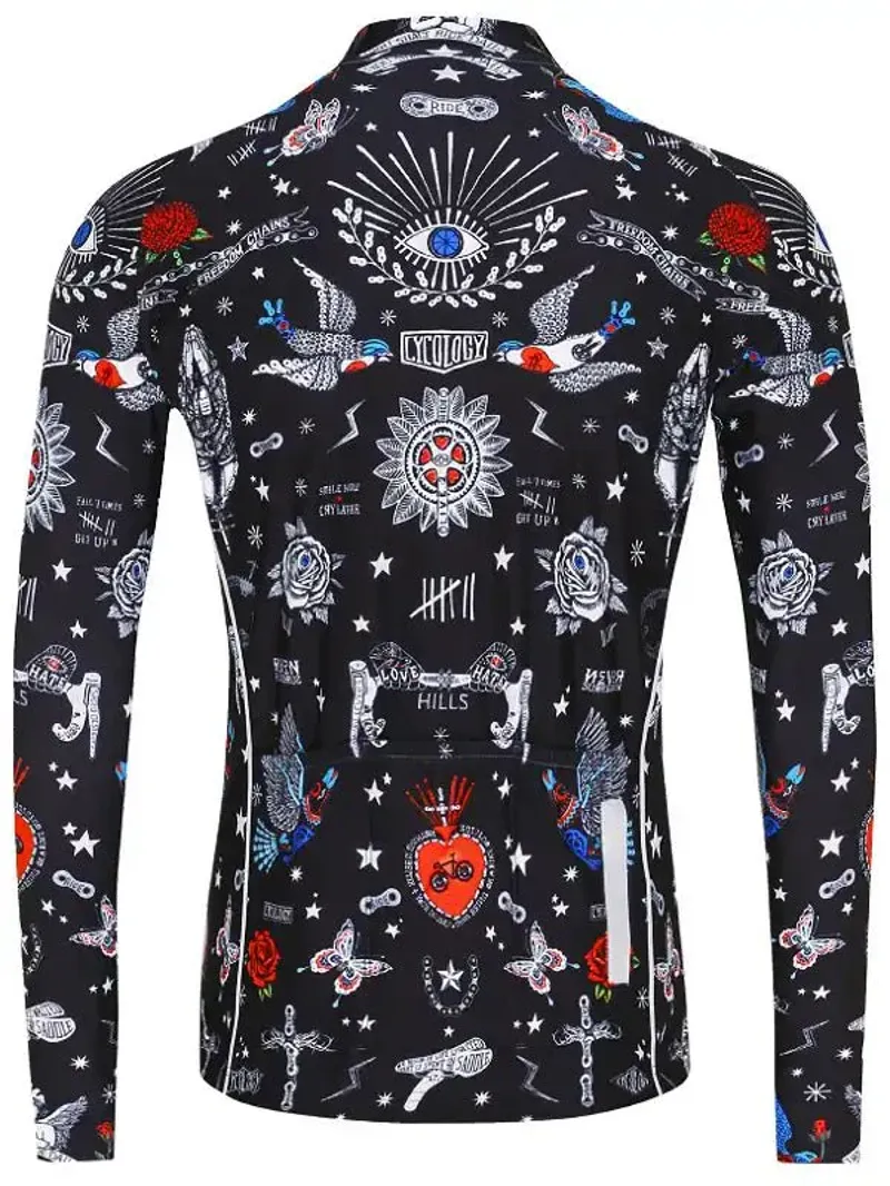Cycology Tattoo Men's Winter Long Sleeve Jersey-1