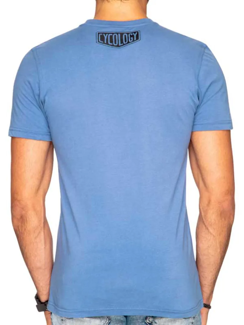 Cycology The Faster I Was Men's T-Shirt Blue-1