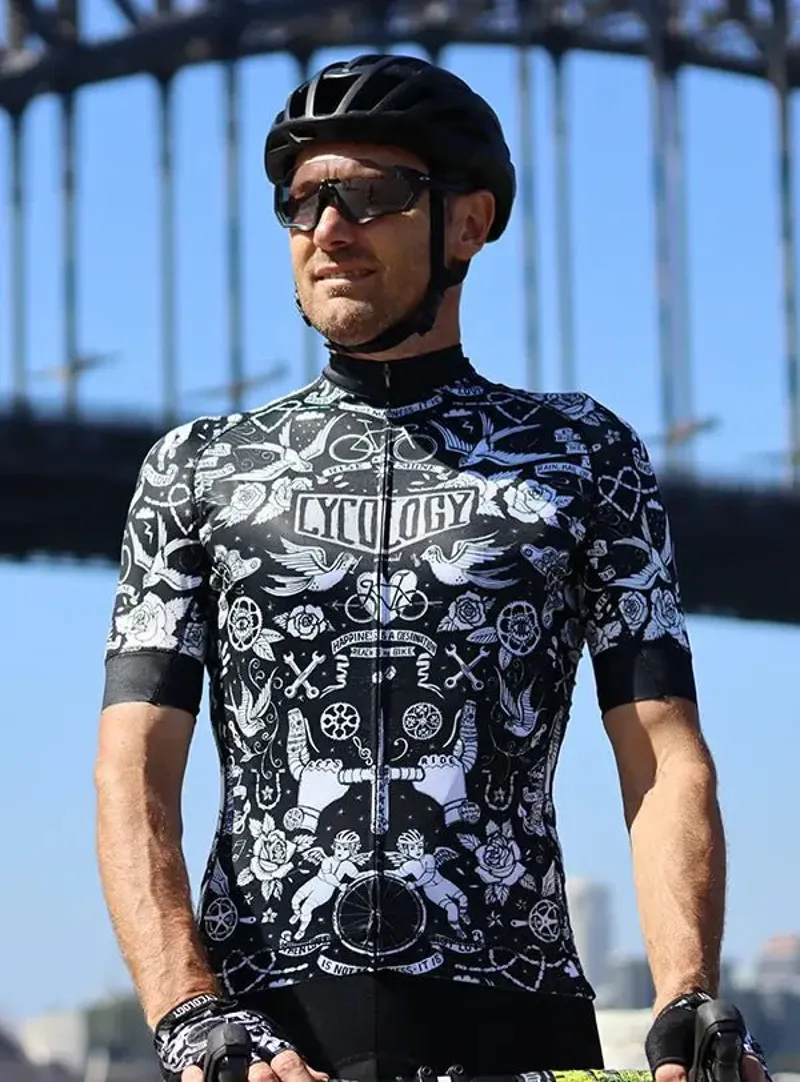 Cycology Velo Tattoo Men's Classic Jersey Black-4
