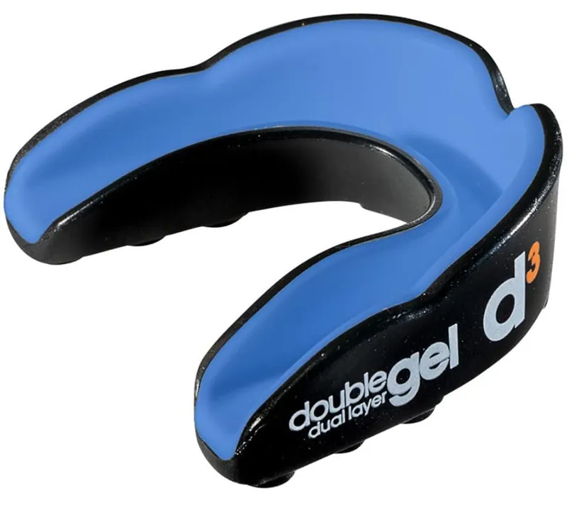 D3 Adult Double Gel Mouthguard Black/Blue