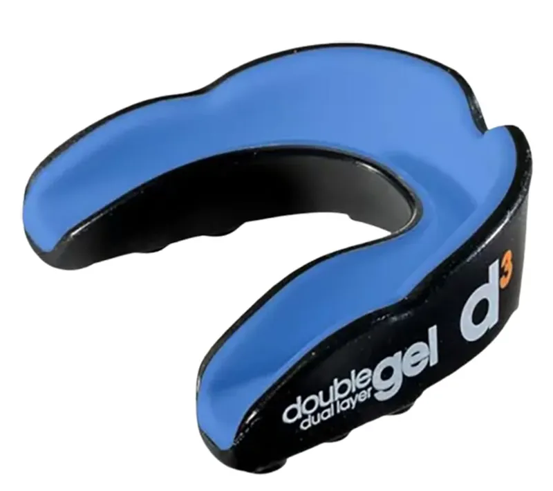 D3 Junior Double Gel Mouthguard Black/Blue