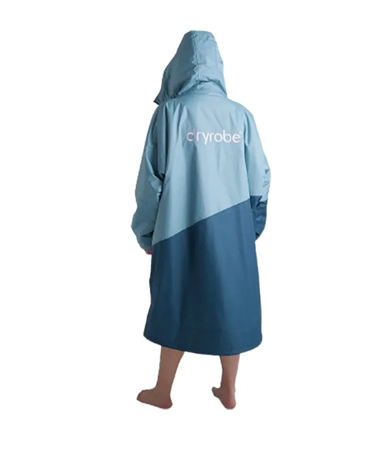 Dryrobe Adult Advance Changing Robe L/S Large Blue/Light Grey-3