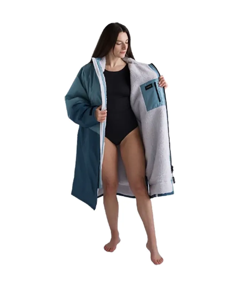 Dryrobe Adult Advance Changing Robe L/S Large Blue/Light Grey-2