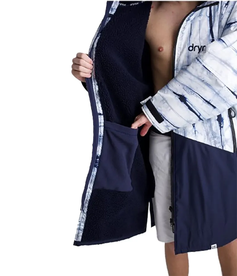 Dryrobe Adult Advance L/S  Changing Robe Large Contrast Batik/Blue-4