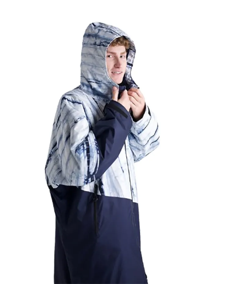 Dryrobe Adult Advance L/S  Changing Robe Large Contrast Batik/Blue-3