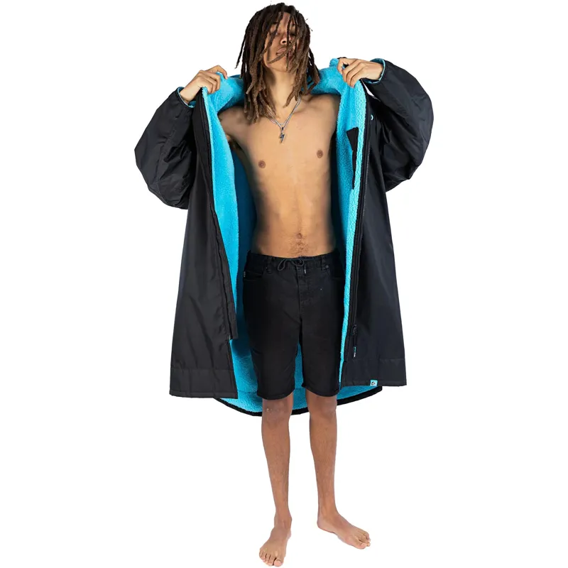 Dryrobe Adult Advance L/S Changing Robe XS Black/Blue-6