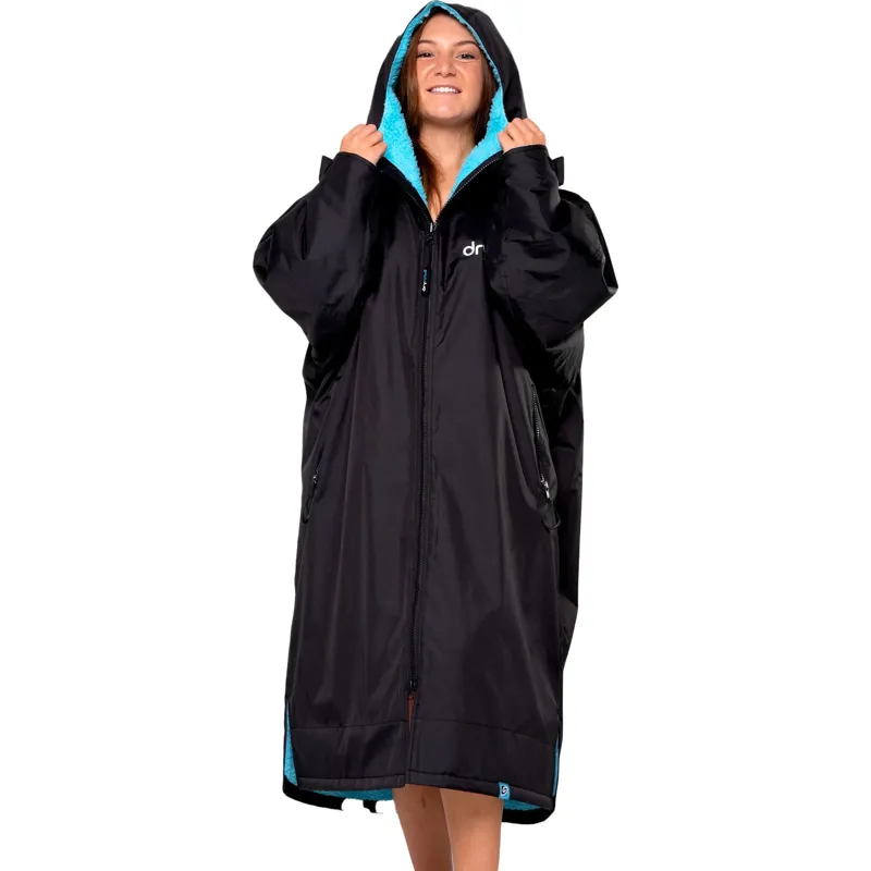 Dryrobe Adult Advance L/S Changing Robe XS Black/Blue-1