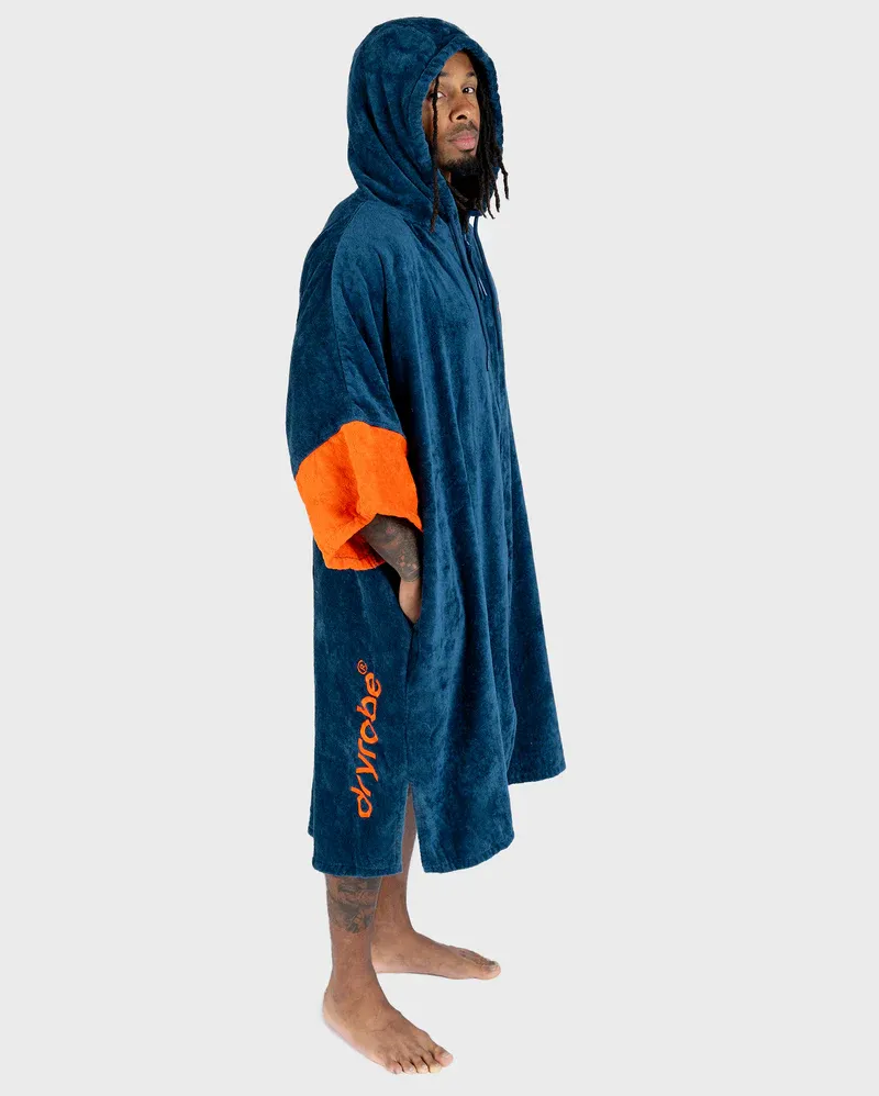 Dryrobe Full-Zip Organic Towel Changing Robe Deep Sea Blue-8