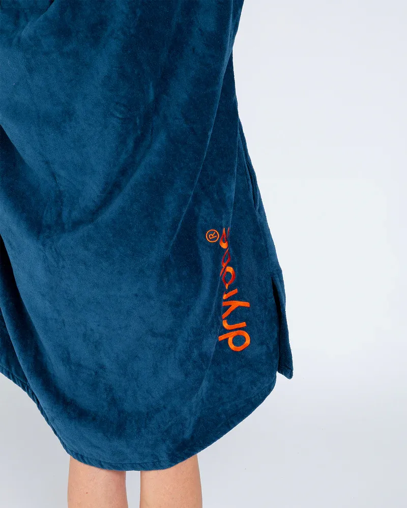 Dryrobe Full-Zip Organic Towel Changing Robe Deep Sea Blue-3
