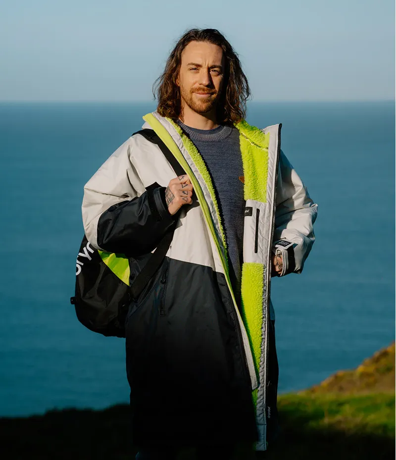 Dryrobe Advance Adults L/S Changing Robe X Large Anthracite/Lime-7