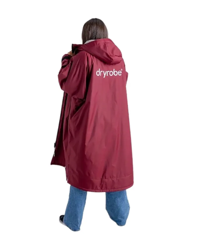 Dryrobe Advance L/S Changing Robe Large Burgundy/Silver Grey-2