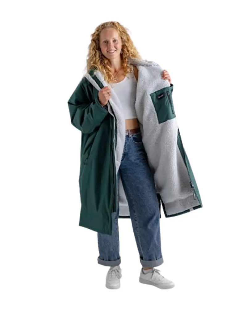 Dryrobe Advance L/S Changing Robe Large Dark Green/Nimbus Cloud-6