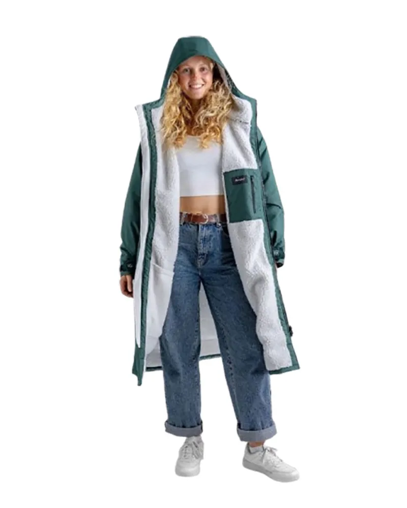 Dryrobe Advance L/S Changing Robe Large Dark Green/Nimbus Cloud-4