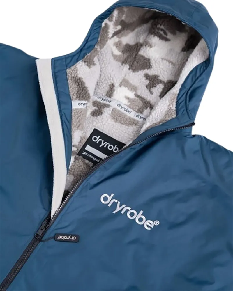 Dryrobe Advance L/S Changing Robe Large Deep Sea Blue/Sand Camo-8