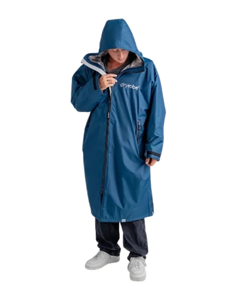 Dryrobe Advance L/S Changing Robe Large Deep Sea Blue/Sand Camo-5