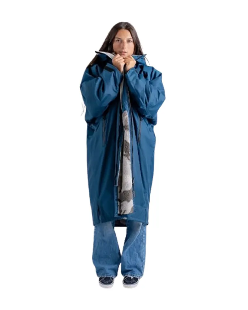 Dryrobe Advance L/S Changing Robe Large Deep Sea Blue/Sand Camo-1
